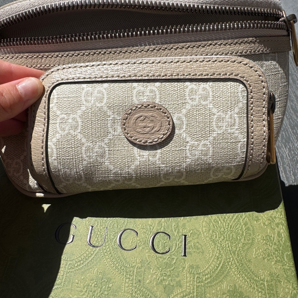 🚫SOLD🚫 Gucci GG Supreme Belt Bag White Oatmeal - Picture 3 of 6